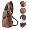Casual Fashion Shoulder Bag PU, USB Data Cable Charging Chest Bag, Men's Outdoor Sports Bag