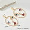 Goldcolor Hollow Geometric Evil Eye Beads Dangle Earrings Creative Abstract Face Pendant For Women 3