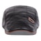 Mens Retro PU Leather Flat Cap Adjustable Side Newsboy Hat Spring Autumn Hip Hop Beret British Pain 2
