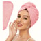 Quick-Drying Microfibre Hair Towel Wrap Ultra-Absorbent Hair Dryer Cap for Women Frizzy Hair