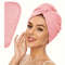 Quick-Drying Microfibre Hair Towel Wrap Ultra-Absorbent Hair Dryer Cap for Women Frizzy Hair