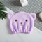 Cute Korean Bear Embroidered Shower Cap Towel Quickdrying Absorbent Head Towel 6