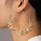 Stylish Golden Hoop Earrings, Exaggerated Butterfly Geometric Circle Loop