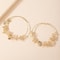 Stylish Golden Hoop Earrings, Exaggerated Butterfly Geometric Circle Loop