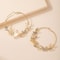 Stylish Golden Hoop Earrings, Exaggerated Butterfly Geometric Circle Loop