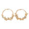 Stylish Golden Hoop Earrings, Exaggerated Butterfly Geometric Circle Loop