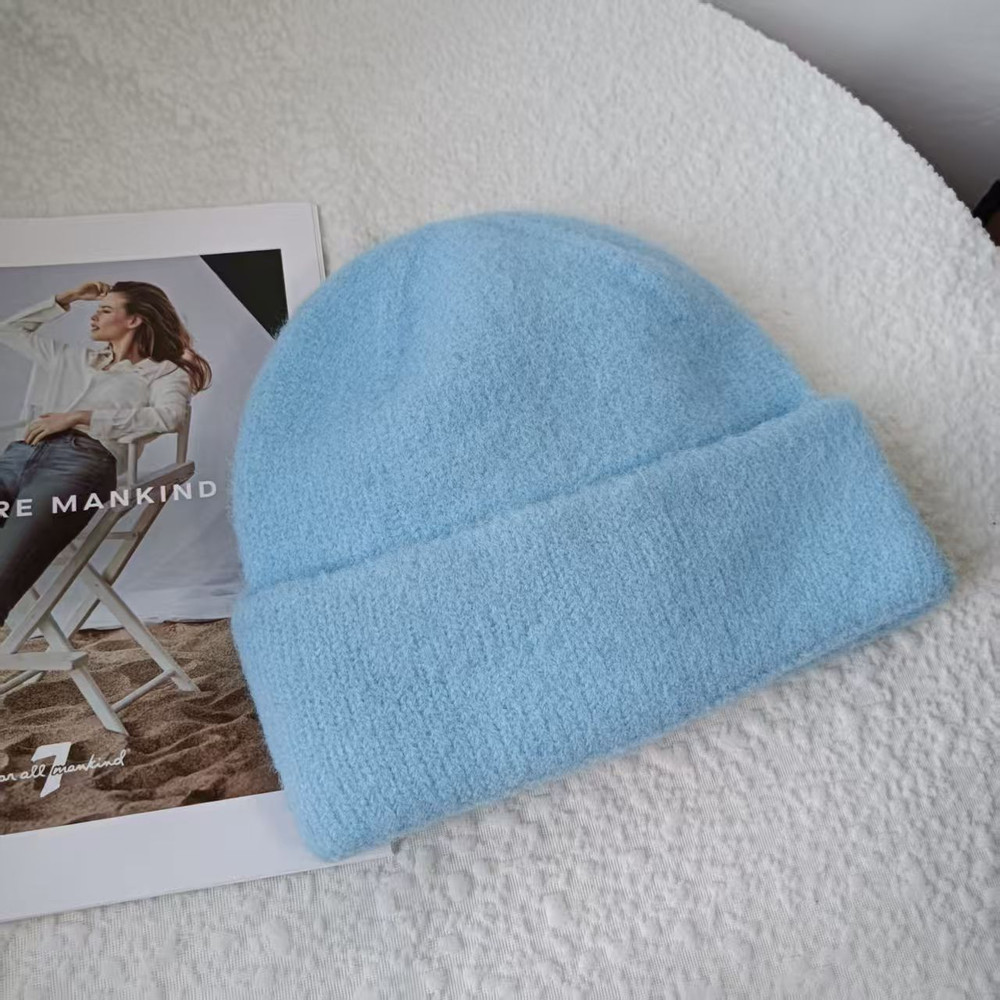 solid real cashmere beanies winter hat for woman acrylic hat woman Autumn Warm skullies for man Wholesales