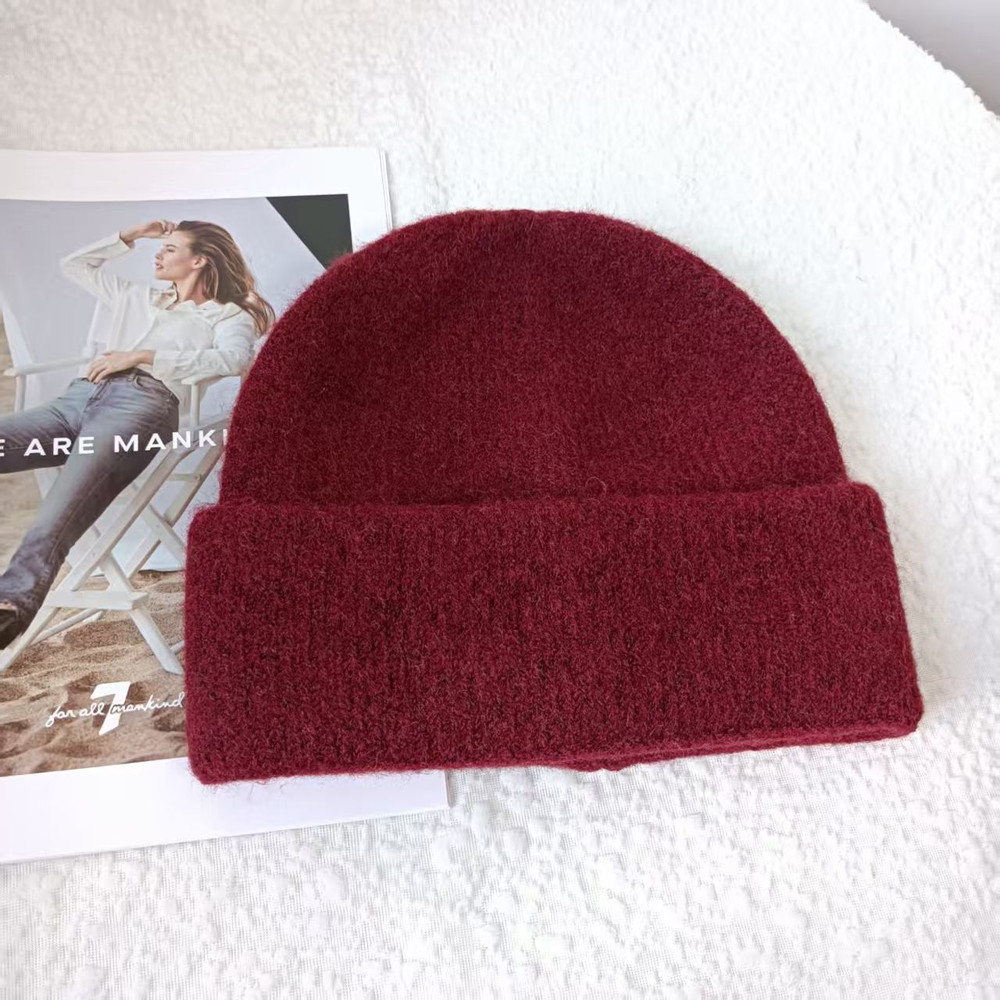 solid real cashmere beanies winter hat for woman acrylic hat woman Autumn Warm skullies for man Wholesales