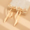 Ingemark Gold Bow Bowknot Long Tassel Drop Earrings Classic Piercing Earrings For Women 3