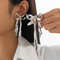 Ingemark Gold Bow Bowknot Long Tassel Drop Earrings Classic Piercing Earrings For Women 5