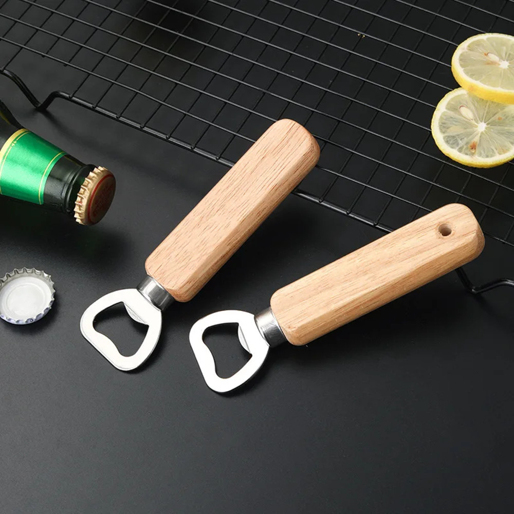 Wine Beer Bottle Opener Cork Screw Wood Multi Function Can Kitchen Bar Tools Wholesale Dropshipping 0