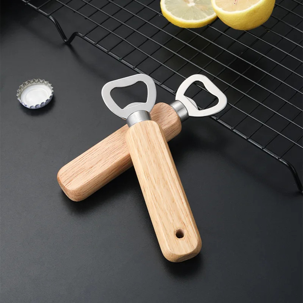 Wine Beer Bottle Opener Cork Screw Wood Multi Function Can Kitchen Bar Tools Wholesale Dropshipping 3