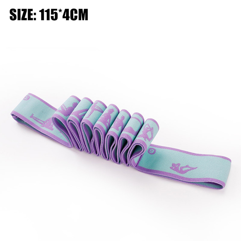 MultiFunctional Elastic Yoga Resistance Band Fitness Stretching Belt For Pilates Dance And Exercise 8