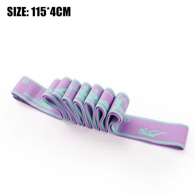 MultiFunctional Elastic Yoga Resistance Band Fitness Stretching Belt For Pilates Dance And Exercise 9