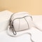 Womens Mobile Phone Bag With Rivet Zipper And Simple Soft Leather Shoulder Crossbody Small Square B 6
