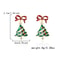 Colorful Rhinestone Enamel Tree Earrings Christmas Red Bowknot Holiday Dangle Jewelry Gift 2