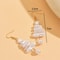 Stacked Star Tree Drop Earrings Christmas Baroque Irregular Imitation Pearl Xmas Tree Earring Holid 1