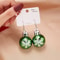 Round Ball Dangle Earrings, Christmas Snowflake Pattern Resin Bulb Drop Earrings, Holiday Jewelry Gifts For Women