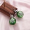 Round Ball Dangle Earrings, Christmas Snowflake Pattern Resin Bulb Drop Earrings, Holiday Jewelry Gifts For Women