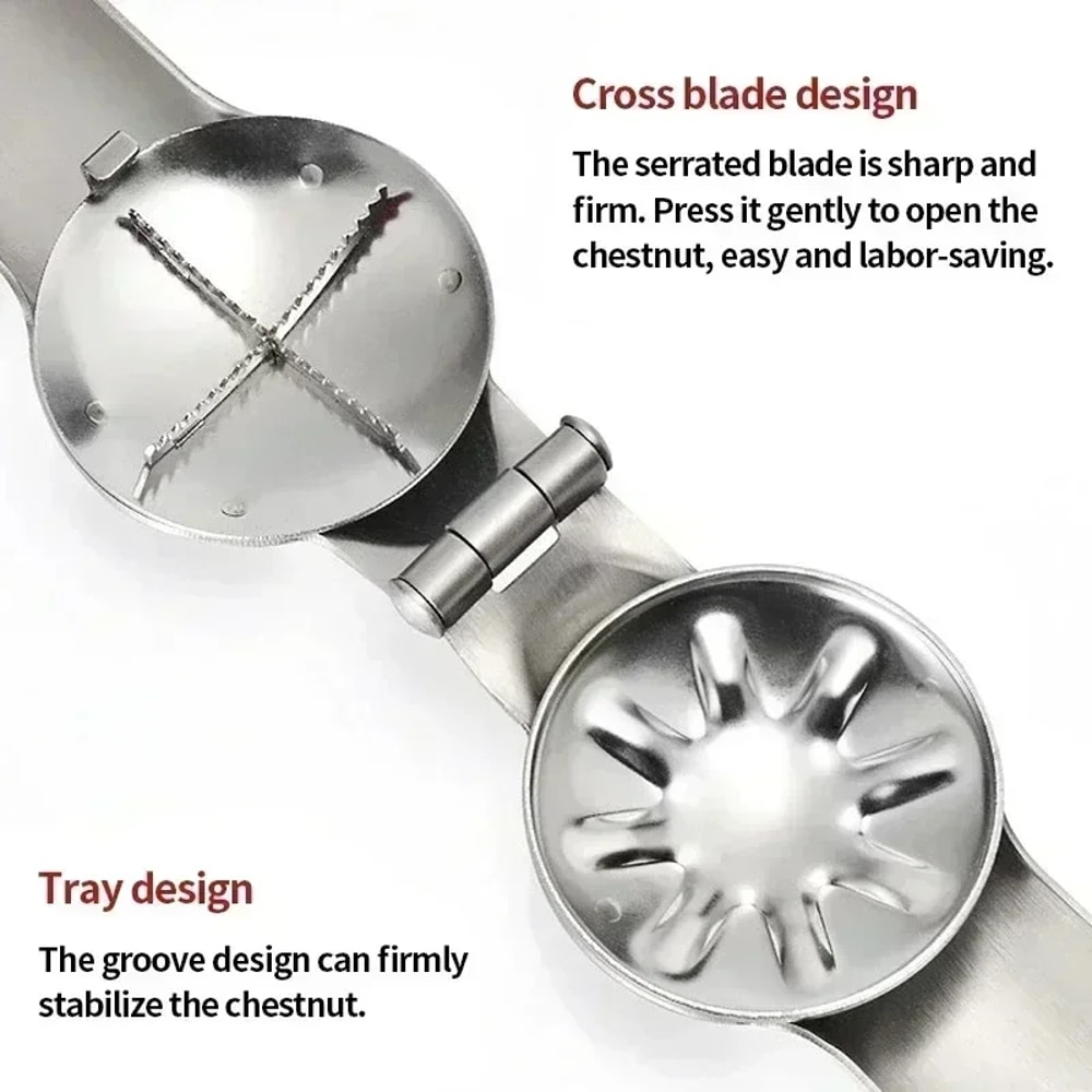 Chestnut Opening Machine Nut Cracker Pliers Walnut Sheller Stainless Steel Kitchen Tool for Easy Nut Cracking