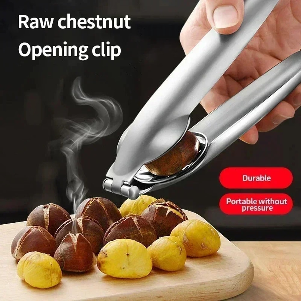 Chestnut Opening Machine Nut Cracker Pliers Walnut Sheller Stainless Steel Kitchen Tool for Easy Nut Cracking