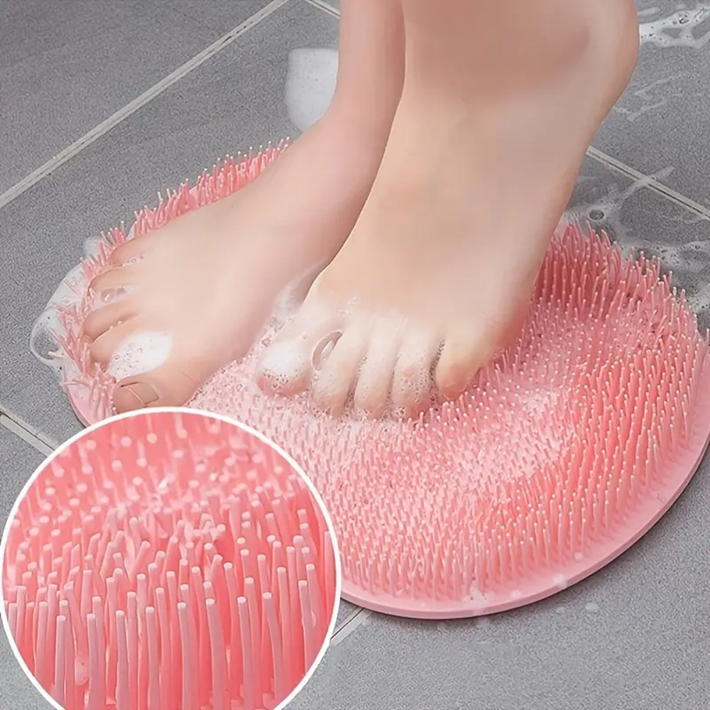 Anti-Slip Suction Cup Exfoliating Foot Brush and Back Scrubber - Body Dirt Removal Tool