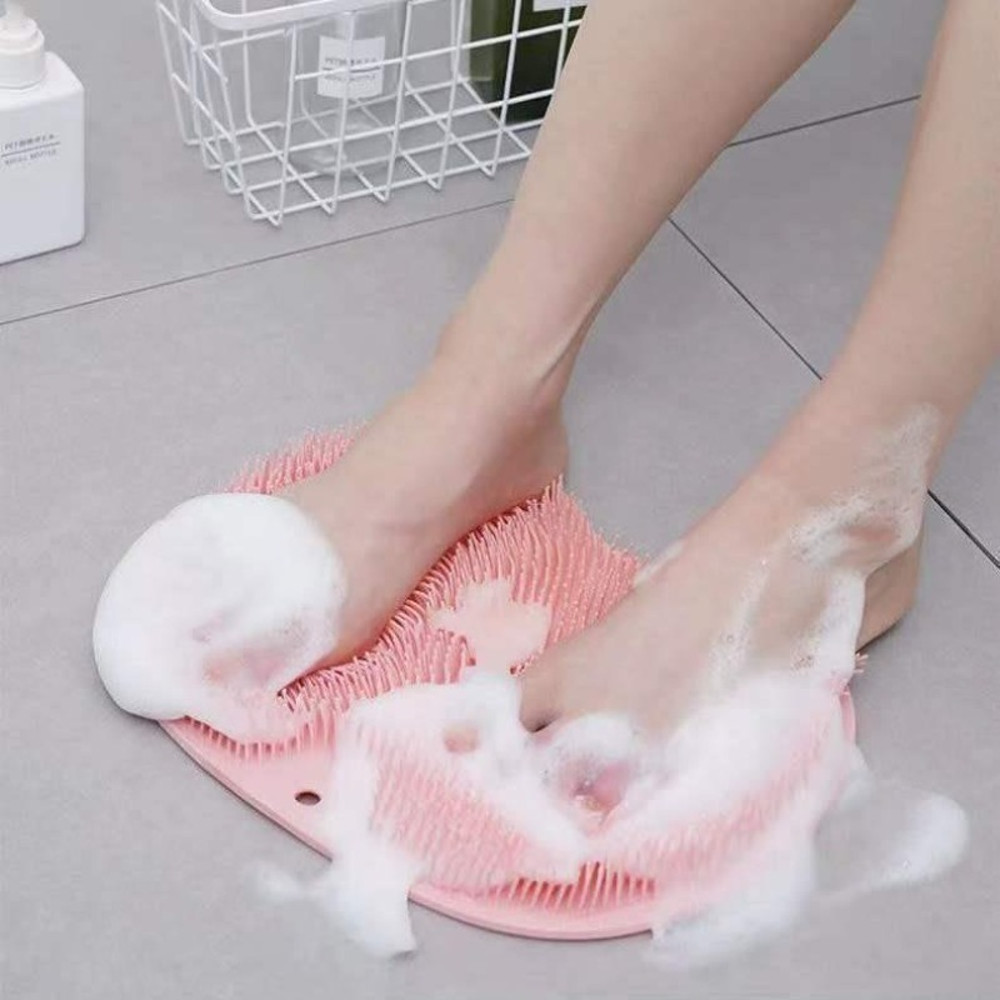Anti-Slip Suction Cup Exfoliating Foot Brush and Back Scrubber - Body Dirt Removal Tool