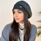 Women's Winter Knitted Hat - Soft, Elastic, Foldable, Portable Design, Black Gold Print