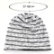 Highly Elastic Striped Slouch Beanie Hat Single Layer Knitted For Men Women Large Head Size Chemo B