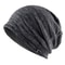 Highly Elastic Striped Slouch Beanie Hat Single Layer Knitted For Men Women Large Head Size Chemo B