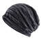 Highly Elastic Striped Slouch Beanie Hat Single Layer Knitted For Men Women Large Head Size Chemo B