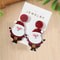 Chunky Christmas Santa Claus Dangle Earrings, Bling Bling Cute Style Ornaments Christmas Ear Ornaments