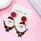 Chunky Christmas Santa Claus Dangle Earrings, Bling Bling Cute Style Ornaments Christmas Ear Ornaments