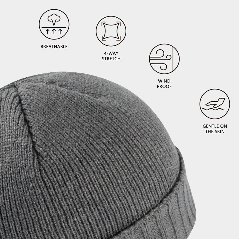 Winter Beanie Hats With Fleece Lining Thick Warm For Men Women Stretchy Fit Unisex Cuffed Knit Hat 3