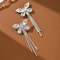 Luxury Full Diamond Butterfly Earrings Elegant Long Tassel HighEnd Ladylike Accessories 1