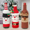 Cute Cartoon Santa Snowman Woven Wine Bottle Bags for Christmas, Home Table Christmas Party Dinner Table Decorations