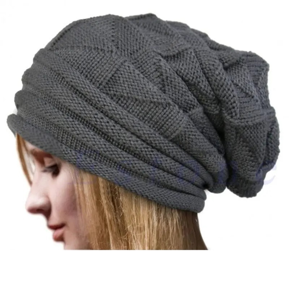 Knitted Baggy Beanie Oversized Winter Wool Cap Slouchy Ski Hat For Men And Women Wool Warm Cap Bean 6