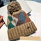 Winter Knitted Slouchy Hat For Women Warm Thick Colorblock Pom Pom Beanie Women Warm Thick Cable Ca 6