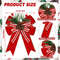 Chrismas Checkered Ribbon Bow Set With Pine Cones And Needles For Indoor And Outdoor Christmas Deco 3