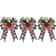 Chrismas Checkered Ribbon Bow Set With Pine Cones And Needles For Indoor And Outdoor Christmas Deco 8