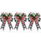 Chrismas Checkered Ribbon Bow Set With Pine Cones And Needles For Indoor And Outdoor Christmas Deco 8