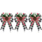 Chrismas Checkered Ribbon Bow Set With Pine Cones And Needles For Indoor And Outdoor Christmas Deco 8