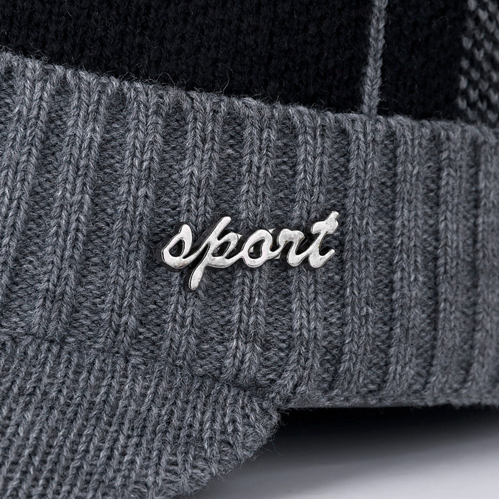 Thick Knitted Winter Hat For Men And Women Fur Lined Beanie With Brim Hats For Men Women Knitted Ha 4