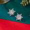 Luxury Shiny Zircon Snowflake Drop Dangle Earrings, Elegant New Year Holiday Jewelry Gift for Women