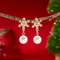 Luxury Shiny Zircon Snowflake Drop Dangle Earrings, Elegant New Year Holiday Jewelry Gift for Women