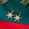 Luxury Shiny Zircon Snowflake Drop Dangle Earrings, Elegant New Year Holiday Jewelry Gift for Women