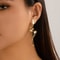 Twisted Long Drop Earrings for Women, Trending Geometric Gold Color Waves, IngeSight.Z Fashion Irregular Metal Jewelry