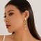 Twisted Long Drop Earrings for Women, Trending Geometric Gold Color Waves, IngeSight.Z Fashion Irregular Metal Jewelry