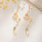 Twisted Long Drop Earrings for Women, Trending Geometric Gold Color Waves, IngeSight.Z Fashion Irregular Metal Jewelry