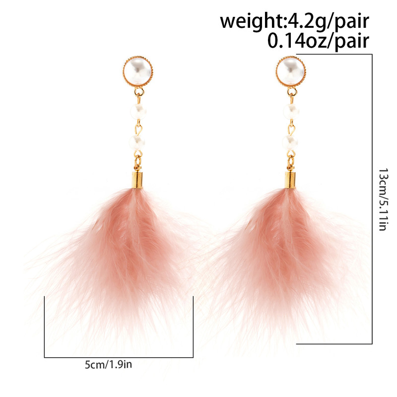 Trend Party Jewelry Gift Tassel Drop Earrings For Women Fashion Imitation Pearl Earrings Salircon B 4